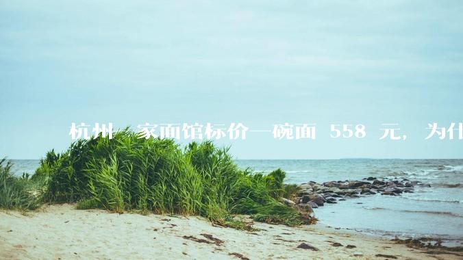 杭州一家面馆标价一碗面 558 元，为什么这么贵？这种「明码标价」合理吗？
